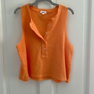 Aerie Sunspun Waffle Cropped Tank Top